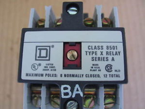 New Square D XO 40 Industrial Control Relay Series A Class 8501 New 8501 XO- 40