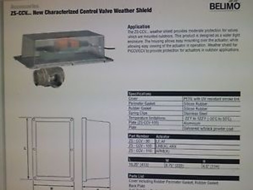 New Belimo CCV Weather Shield Kit Enclosure ZS-CCV-110  for AFRB (X) Actuator