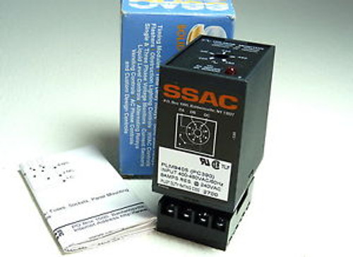 NEW SSAC PLM9405 VOLTAGE MONITOR 480V, 3-Ph, 4% Phase Unbalance, 5 Second Delay