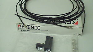 NEW KEYENCE FU-7F FIBER OPTIC SENSOR MAX DISTANCE W/2M CABLE