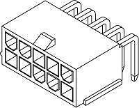Headers & Wire Housings MINI-FIT JR. W-TO-B (50 pieces)