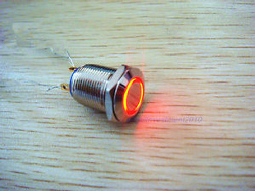 10pcs Angel Eye Red Led 19mm 12V stainless Steel Switch Momentary Push Button