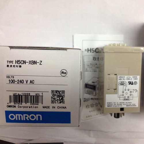 New Omron Timer H5Cn-Xbn-Z (To Replace H5Cn-Xbn ) 100-240Vac  In Box