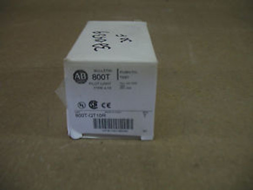 Allen Bradley 800T-QT10R SerT Pilot Light Push-To-Test 120V Red Lens New