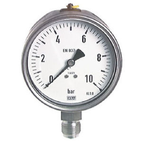 Labor Glycerin Security Manometer 0/100 bar Stainless Steel