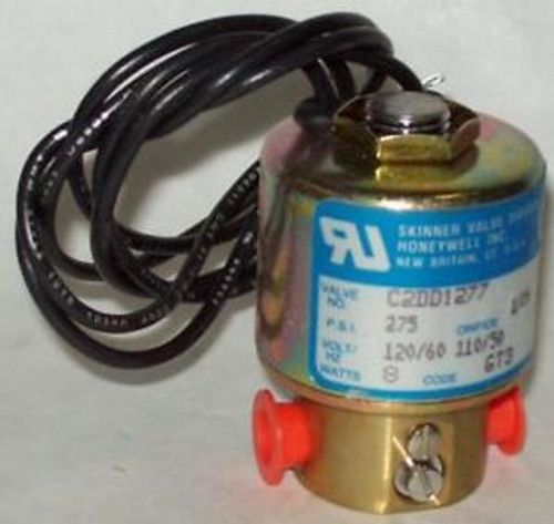 Skinner 1/8 2 Way NC Brass Solenoid Valve C2DD1277 120/60