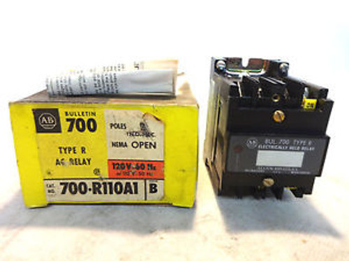 NEW ALLEN BRADLEY 700-R110A1 SERIES B 110/120V TYPE R AC RELAY