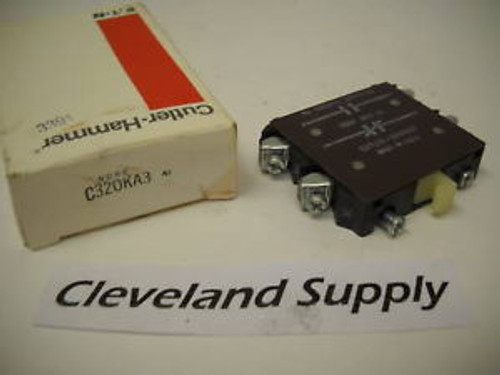 CUTLER HAMMER C320KA3 AUXILIARY CONTACT 1N.O./1N.C. NEW CONDITION IN BOX