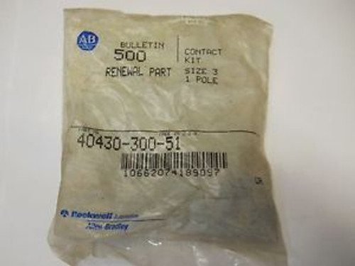 ALLEN BRADLEY 40430-300-51 FACTORY CONTACT KIT 1 POLE NEW CONDITION IN PACKAGE