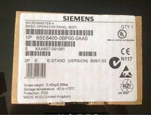 Siemens Micromaster 6SE6400-0BP00-0AA0 Inverter Panel
