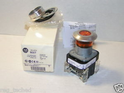 Allen Bradley 800T-FXQ24AD1 Illuminated Push Button Amber New in Box