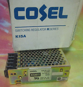 NEW COSEL SWITCHING REGULATOR K15AU-5    5V3A .............WL-60