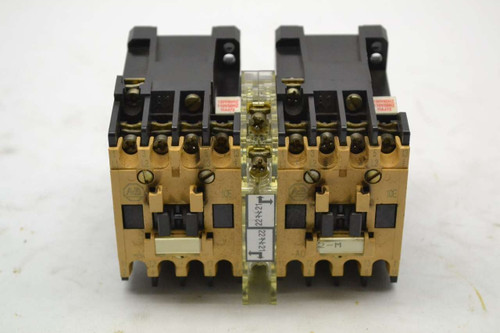 ALLEN BRADLEY 104-A09ND3 CONTACTOR REVERSING 9AMP 600VAC MAX 120VA