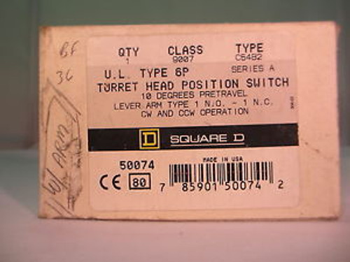 Square D #9007-C54B2 Turret Head Position Switch