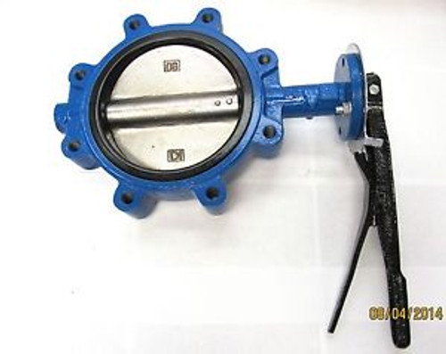 8 MOSHER-FLO BUTTERFLY VALVE, LUG STYLE, DI DISC, BUNA SEAT, LEVER HANDLE NEW