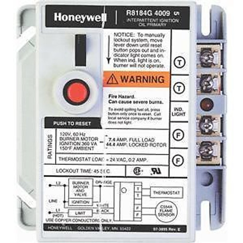 Oil burner relay, Honeywell R8184G4009