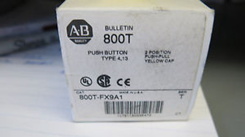 Allen Bradley 800T-FX9A1, 2 Position Push Button, Yellow  NEW