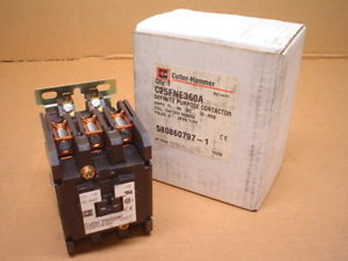 Cutler-Hammer C25FNE360A 60FLA 104/120V 3 Poles Definite Purpose Contactor