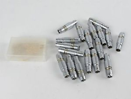 (20) Lemo Electronic Connectors FGG.1B.304CLCD52 w/ (20) GOLD PIN CONTACTS CRIMP