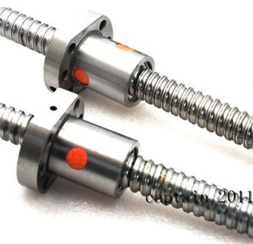 2pcs Ballscrew RM1605 -L370mm+L730mm+flange ballnut without end machining(C)