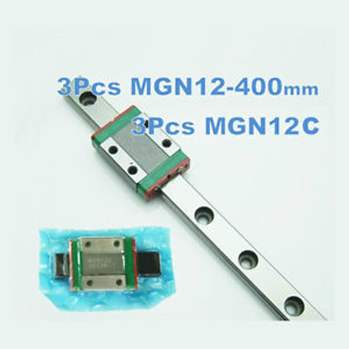 12mm rail MR12 MGN12 400mm 12mm miniature linear rail slide MGN12C carriage