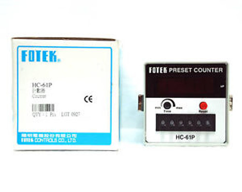 1pc Fotek HC-61P 6 Digit Counter DIN 72x72mm Ni-Cd Battery Memory Taiwan