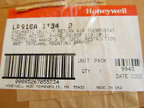 Honeywell Pneumatic Remote Bulb Thermostat, Model LP916A-C, New