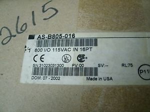 MODICON AS-B805-016 ASB805016 115 VAC INPUT MODULE 16PT NEW