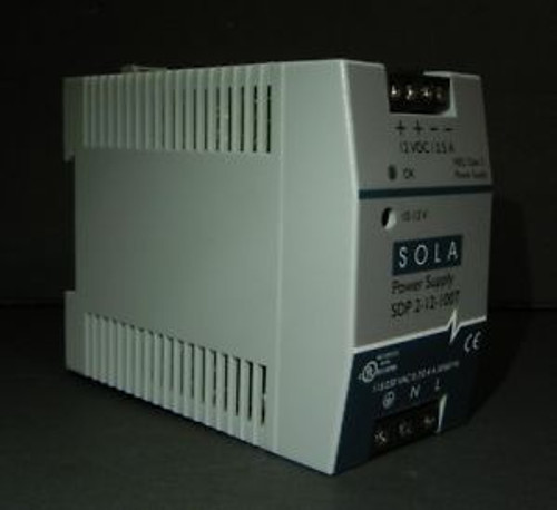 SOLA-HD SDN 2-12-100T Power Supply 115/230VAC 0.7/0.4A 50/60Hz 12VDC SDP212100T