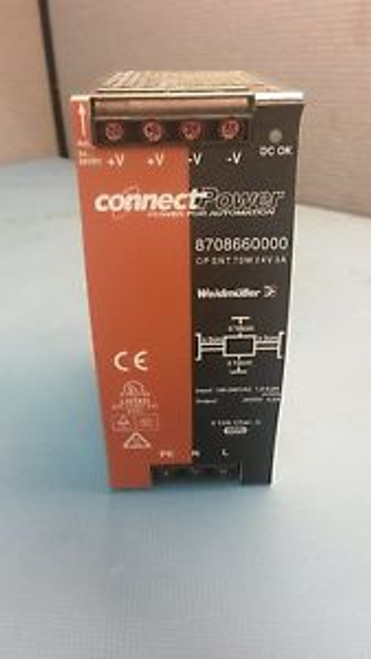 WEIDMULLER CONNECT POWER 8708660000 POWER SUPPLY 24V 3A 70W