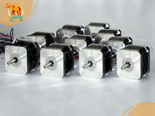 Wantai 10PCS Nema17 Stepper Motor 42BYGHW804 4800g.cm 48mm 1.2A