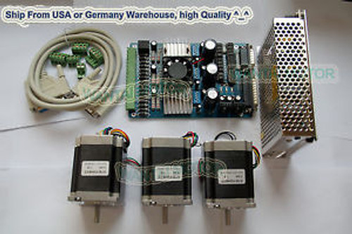 Nema 23 Wantai Stepper Motor 270oz-in,3A+3 Axis Board CNC Kit