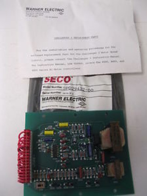 Warner Electric SECO Tachometer Board SPD29432-00 New