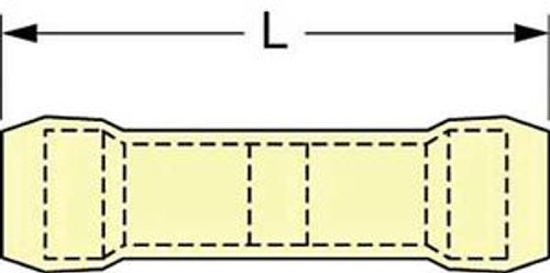 3M MNG10BCK Butt Splice Connector,Yellow,12-10,PK500 G5512622