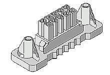 Headers & Wire Housings RECPT DUAL ROW 18P w/panel mount ears (100 pieces)