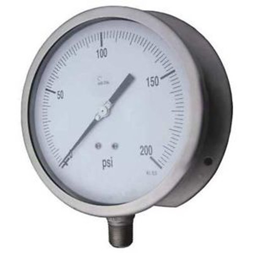 11A552 Pressure Gauge,General Purpose,6 In,