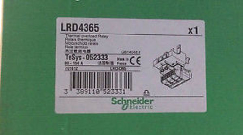 NEW IN BOX Schneider Thermal Overload Relay LRD4365 80-104A