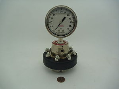 Ashcroft 2 1/2 Diaphragm Seal Pressure Gauge, 60 psi, 1/4 NPT, Type 301
