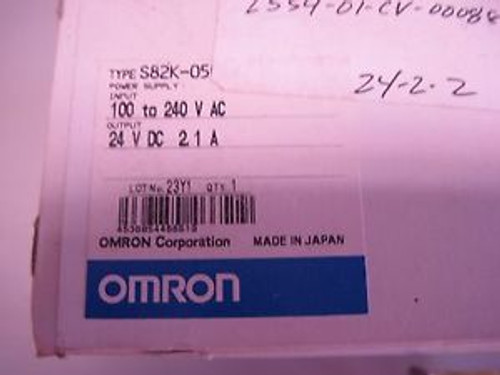 OMRON POWER SUPPLY MODEL S82K-05024 OUTPUT DC24V, 2.1A,INPUT AC100 - 240V