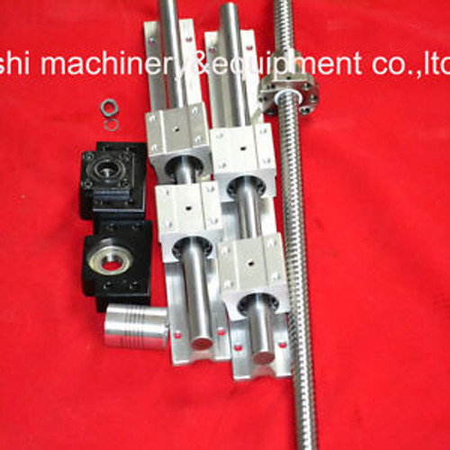 1 ballscrew RM1605-300 ball screws+BK/BF12+coupler+SBR16-300 SET for CNC