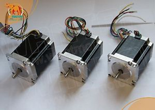 US Free 3PCS Nema23 Stepper Motor Single Shaft 425oz-in 4.2A 115mm 1.8° Wantai