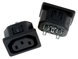 SCHURTER 6600.4115 CONNECTOR, IEC POWER ENTRY, SOCKET, 15A (100 pieces)