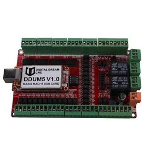 Digital Dream CNC DDUM5 V1.0 5 Axis Mach3 USB Card 5 Axis USB Controller Board f