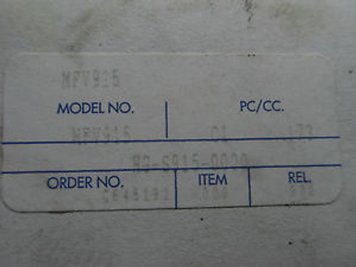 (X5-25) 1 New ELECTRIC COUNTERS & CONTROLS MFV915 RELAY