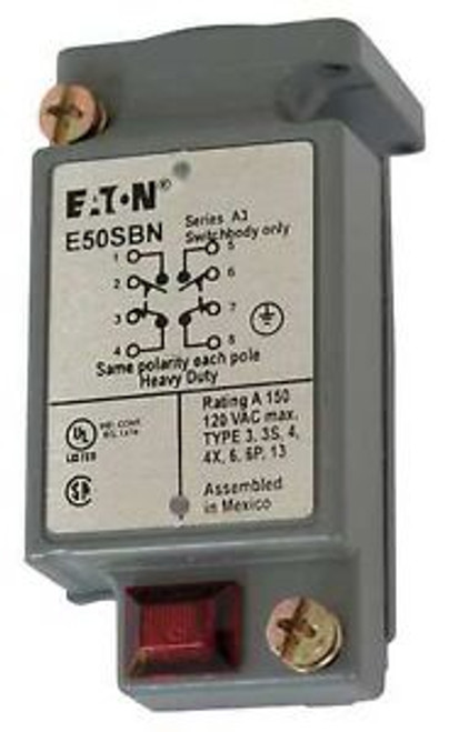 Eaton E50Sbn Limit Switch Body,Neon Light,2No/2Nc