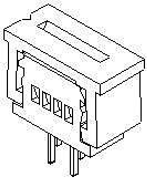 FFC & FPC Connectors 25CKT VERT THRUHOLE (100 pieces)