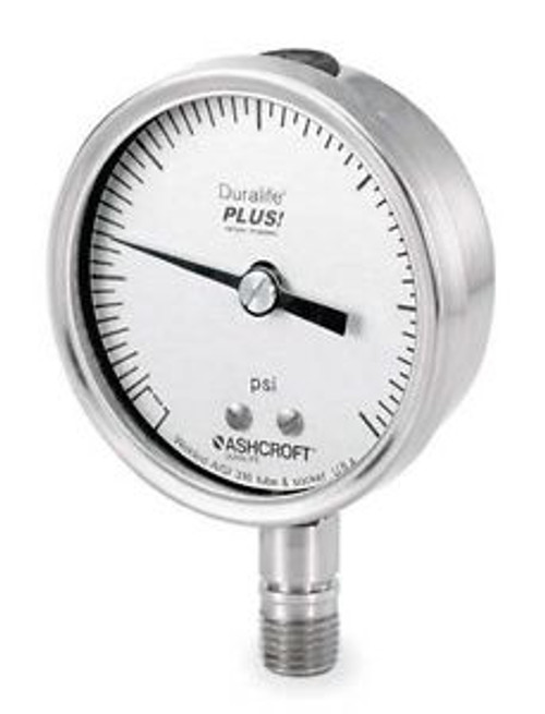ASHCROFT 351009SW02LXLLV/30 Compound Gauge, 30 Hg to 30 psi, 3-1/2In