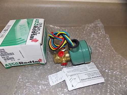 New ASCO RED HAT SOLENOID VALVE DF8320A185 240/480/60 1/4 3 WAY  NORMALLY CLOSE