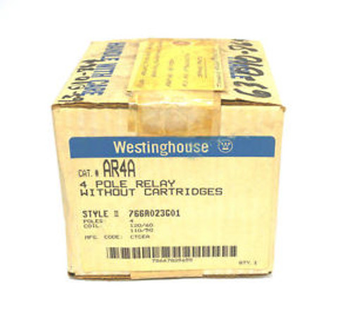 NEW SEALED WESTINGHOUSE  AR4A  4 POLE RELAY 766A023G01