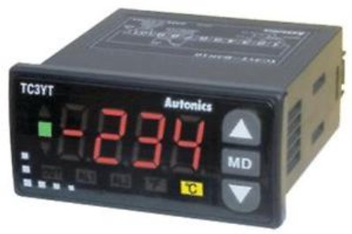 22T3608 Autonics Tc3Yt-B4R16 Temperature Controller, 3-Digit, 100Vac To 240Vac